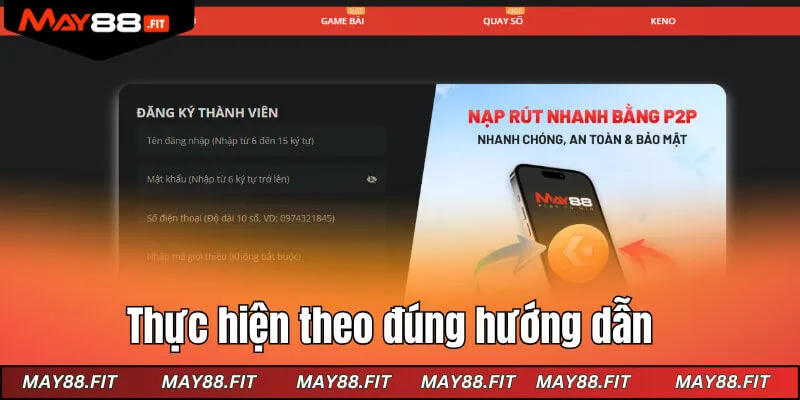 Thực hiện theo đúng hướng dẫn để kích hoạt tài khoản nhanh gọn